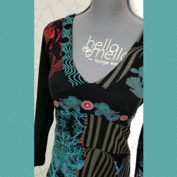 Unique Desigual Abstract Mixed-Art Print Dress - Picture 2 of 6